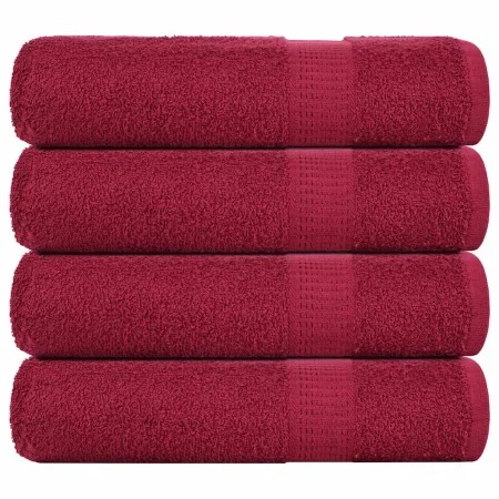 Toallas de ducha 4 uds 100% algodón burdeos 70x140 cm 360 gsm de , Toallas - Ref: Foro24-136738, Precio: 36,86 €, Descuento: %