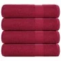 Toallas de ducha 4 uds 100% algodón burdeos 70x140 cm 360 gsm de , Toallas - Ref: Foro24-136738, Precio: 36,86 €, Descuento: %