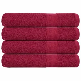 Toallas de sauna 4 uds 100% algodón burdeos 80x200 cm 360 gsm de , Toallas - Ref: Foro24-136744, Precio: 47,92 €, Descuento: %