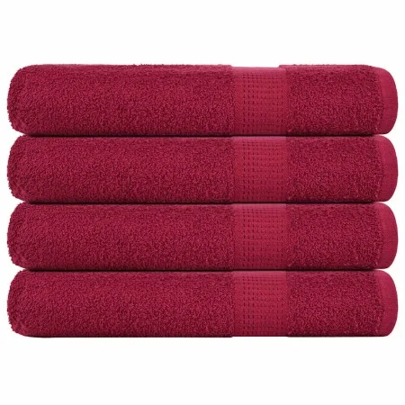 Toallas de sauna 4 uds 100% algodón burdeos 80x200 cm 360 gsm de , Toallas - Ref: Foro24-136744, Precio: 47,92 €, Descuento: %