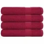Toallas de sauna 4 uds 100% algodón burdeos 80x200 cm 360 gsm de , Toallas - Ref: Foro24-136744, Precio: 47,92 €, Descuento: %