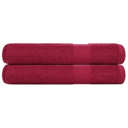 Toallas 2 uds 100% algodón burdeos 100x200 cm 600 gsm de , Toallas - Ref: Foro24-136746, Precio: 40,60 €, Descuento: %