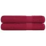 Toallas 2 uds 100% algodón burdeos 100x200 cm 600 gsm de , Toallas - Ref: Foro24-136746, Precio: 40,60 €, Descuento: %
