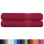 Toallas 2 uds 100% algodón burdeos 100x200 cm 600 gsm de , Toallas - Ref: Foro24-136746, Precio: 40,60 €, Descuento: %