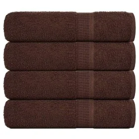 Toallas de baño 4 uds marrón 100x150 cm 360 gsm 100% algodón de , Toallas - Ref: Foro24-136765, Precio: 48,00 €, Descuento: %