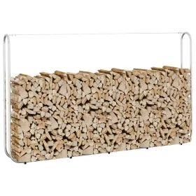 Leñero acero galvanizado 250x25x150 cm de , Bolsas y soportes de leña - Ref: Foro24-4100706, Precio: 32,73 €, Descuento: %