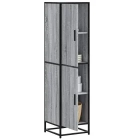 Aparador alto madera ingeniería metal gris sonoma 35,5x35x13 cm de , Aparadores - Ref: Foro24-849057, Precio: 94,03 €, Descue...