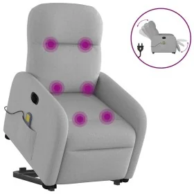 Sillón de masaje eléctrico reclinable elevable tela gris nube de , Sillones - Ref: Foro24-3303011, Precio: 336,67 €, Descuent...