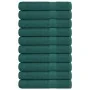 Toallas 10 uds 100% algodón verde 100x200 cm 600 gsm de , Toallas - Ref: Foro24-136868, Precio: 132,19 €, Descuento: %
