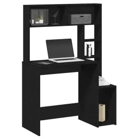 Escritorio con estantes madera contrachapada negro 100x45x140cm by , Desks - Ref: Foro24-860437, Price: 103,14 €, Discount: %