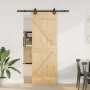 Puerta corredera con herrajes madera maciza de pino 70x210 cm by , Doors - Ref: Foro24-3332628, Price: 177,87 €, Discount: %