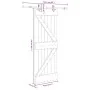 Puerta corredera con herrajes madera maciza de pino 70x210 cm by , Doors - Ref: Foro24-3332628, Price: 177,87 €, Discount: %