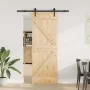 Puerta corredera con herrajes madera maciza de pino 70x210 cm de , Puertas - Ref: Foro24-3332640, Precio: 179,77 €, Descuento: %