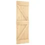 Puerta corredera con herrajes madera maciza de pino 70x210 cm de , Puertas - Ref: Foro24-3332640, Precio: 179,77 €, Descuento: %