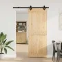 Puerta corredera con herrajes madera maciza de pino 80x210 cm de , Puertas - Ref: Foro24-3332677, Precio: 168,73 €, Descuento: %