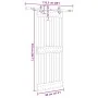 Puerta corredera con herrajes madera maciza de pino 80x210 cm de , Puertas - Ref: Foro24-3332677, Precio: 168,73 €, Descuento: %