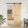 Puerta corredera con herrajes madera maciza de pino 80x210 cm de , Puertas - Ref: Foro24-3332689, Precio: 173,64 €, Descuento: %