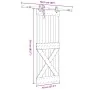 Puerta corredera con herrajes madera maciza de pino 70x210 cm by , Doors - Ref: Foro24-3332772, Price: 169,94 €, Discount: %