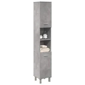 Armario de baño contrachapada gris hormigón 30x30x179 cm de , Muebles de baño - Ref: Foro24-856139, Precio: 72,70 €, Descuent...