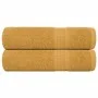 Toallas de ducha 2 uds 100% algodón oro 70x140 cm 360 gsm de , Toallas - Ref: Foro24-136809, Precio: 21,95 €, Descuento: %