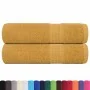 Toallas de ducha 2 uds 100% algodón oro 70x140 cm 360 gsm de , Toallas - Ref: Foro24-136809, Precio: 21,95 €, Descuento: %