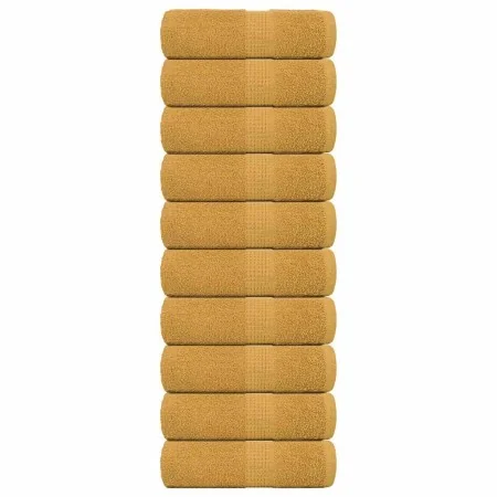 Toallas 10 uds 100% algodón oro 30x30 cm 360 gsm de , Toallas - Ref: Foro24-136802, Precio: 19,42 €, Descuento: %