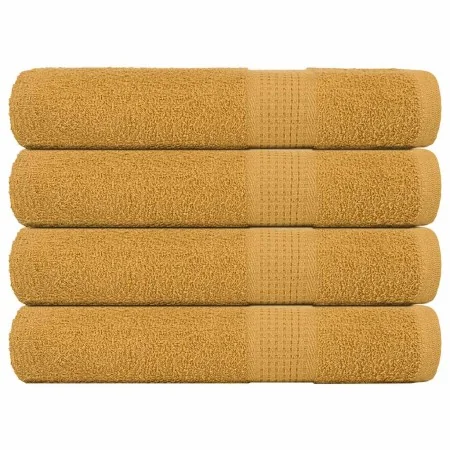 Toallas de sauna 4 uds 100% algodón oro 80x200 cm 360 gsm de , Toallas - Ref: Foro24-136816, Precio: 47,92 €, Descuento: %
