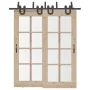 Kit de herrajes para puertas correderas acero negro 200 cm by , Door items - Ref: Foro24-3295734, Price: 124,32 €, Discount: %