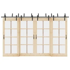 Kit de herrajes para puertas correderas acero negro 366 cm von , Türartikel - Ref: Foro24-3295741, Preis: 226,73 €, Rabatt: %