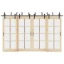 Kit de herrajes para puertas correderas acero negro 366 cm by , Door items - Ref: Foro24-3295741, Price: 226,73 €, Discount: %