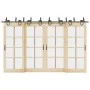 Kit de herrajes para puertas correderas acero negro 366 cm by , Door items - Ref: Foro24-3295757, Price: 196,32 €, Discount: %