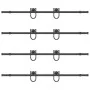 Kit de herrajes para puertas correderas acero negro 366 cm by , Door items - Ref: Foro24-3295757, Price: 196,32 €, Discount: %