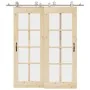 Kit de herrajes para puerta corredera 200 cm acero plateado by , Door items - Ref: Foro24-3295760, Price: 222,25 €, Discount: %