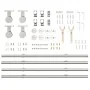 Kit de herrajes para puerta corredera 200 cm acero plateado by , Door items - Ref: Foro24-3295760, Price: 222,25 €, Discount: %