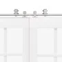 Kit de herrajes para puerta corredera 200 cm acero plateado by , Door items - Ref: Foro24-3295760, Price: 222,25 €, Discount: %