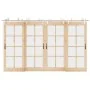 Kit de herrajes para puerta corredera 366 cm acero plateado by , Door items - Ref: Foro24-3295769, Price: 528,73 €, Discount: %