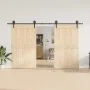 Kit de herrajes para puertas correderas acero negro 366 cm by , Door items - Ref: Foro24-3295797, Price: 95,93 €, Discount: %