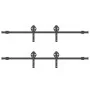 Kit de herrajes para puertas correderas acero negro 366 cm by , Door items - Ref: Foro24-3295797, Price: 95,93 €, Discount: %