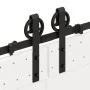 Kit de herrajes para puertas correderas acero negro 366 cm by , Door items - Ref: Foro24-3295797, Price: 95,93 €, Discount: %