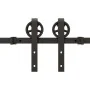 Kit de herrajes para puertas correderas acero negro 366 cm by , Door items - Ref: Foro24-3295797, Price: 95,93 €, Discount: %