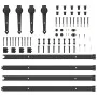 Kit de herrajes para puertas correderas acero negro 305 cm by , Door items - Ref: Foro24-3295781, Price: 127,85 €, Discount: %