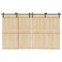 Kit de herrajes para puertas correderas acero negro 366 cm by , Door items - Ref: Foro24-3295795, Price: 157,75 €, Discount: %