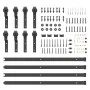 Kit de herrajes para puertas correderas acero negro 366 cm by , Door items - Ref: Foro24-3295795, Price: 157,75 €, Discount: %