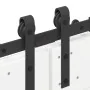 Kit de herrajes para puertas correderas acero negro 366 cm by , Door items - Ref: Foro24-3295795, Price: 157,75 €, Discount: %
