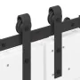 Kit de herrajes para puertas correderas acero negro 366 cm by , Door items - Ref: Foro24-3295795, Price: 157,75 €, Discount: %
