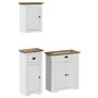 Juego muebles baño BODO 3pzas madera maciza pino blanco marrón de , Muebles de baño - Ref: Foro24-3307648, Precio: 266,96 €, ...