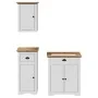 Juego muebles baño BODO 3pzas madera maciza pino blanco marrón de , Muebles de baño - Ref: Foro24-3307648, Precio: 266,96 €, ...