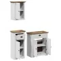 Juego muebles baño BODO 3pzas madera maciza pino blanco marrón de , Muebles de baño - Ref: Foro24-3307648, Precio: 266,96 €, ...