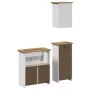 Juego muebles baño BODO 3pzas madera maciza pino blanco marrón de , Muebles de baño - Ref: Foro24-3307648, Precio: 266,96 €, ...