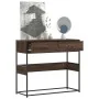 Mesa consola madera de ingeniería marrón roble 90x35x80 cm by , Side tables - Ref: Foro24-849178, Price: 80,90 €, Discount: %